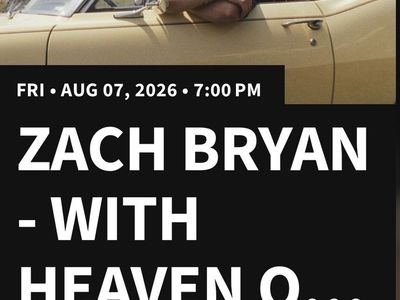 Zach Bryan Concert 4 Tickets - Rice-Eccles Stadium Salt Lake City UT - Aug 7 2026