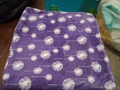Baby Blanket Purple with Dandelions
