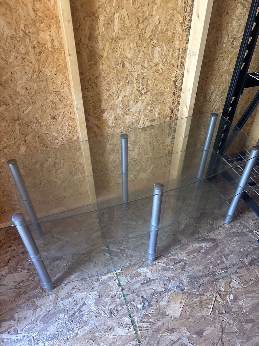 Glass entertainment center 