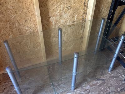 Glass entertainment center