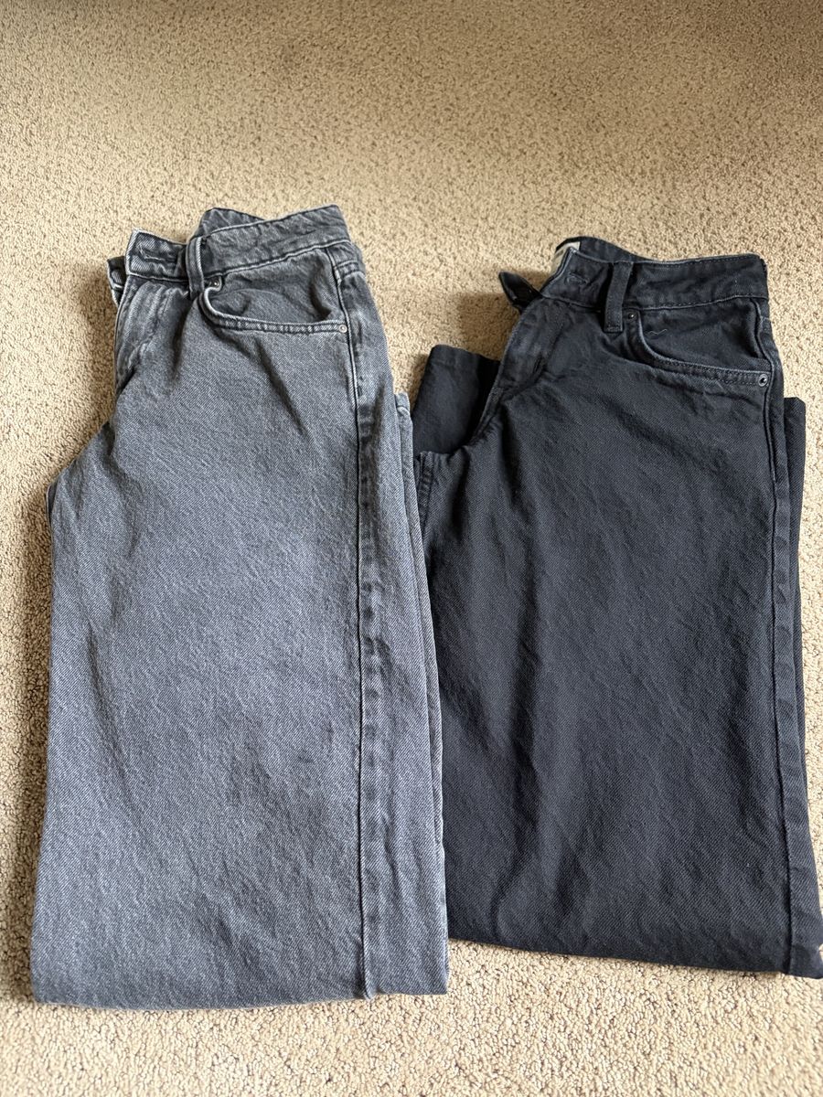 Cotton On Jeans Size 0/24 - 2 pairs Washed Black & Straight Leg
