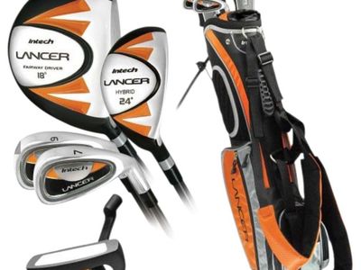 Intech Lancer Junior Golf Set Used Orange and Black with Stand Bag. (8-12 Year Old) Excellent Conditions!