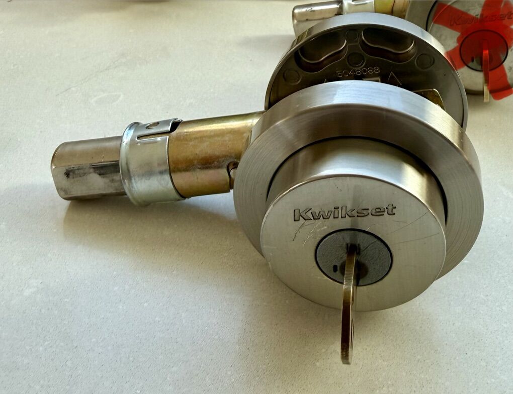 Kwikset Milan Keyed Entry Deadbolt Satin Nickel