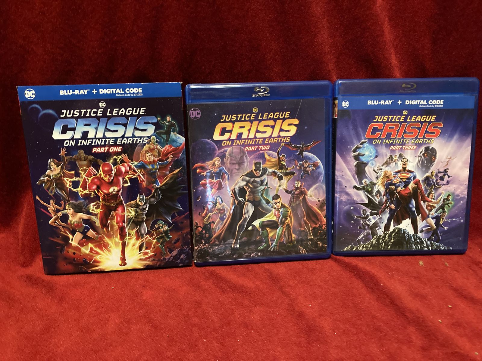 Justice League Crisis On Infinite Earths Blu Rays 1-3