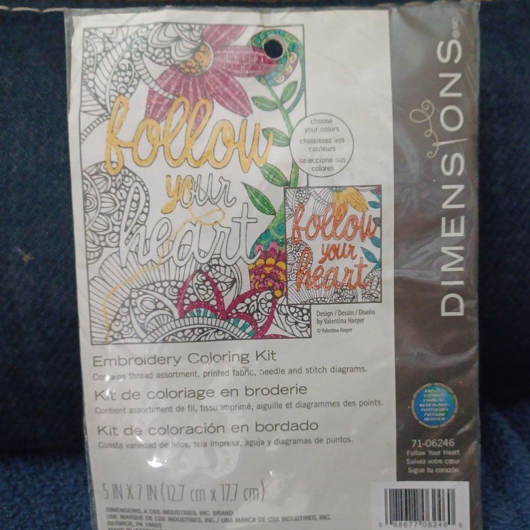 Follow your Heart Embroidery Kit NEW