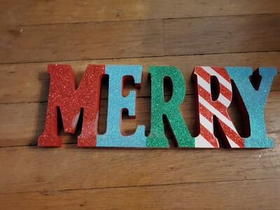 Merry Wood Sign