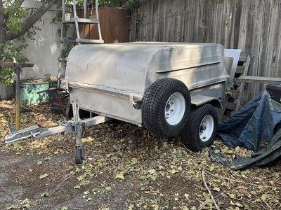 UTV/ ATV Enclosed Single-Axle Utility Cargo Trailer with Hard Cover and Spare Tire