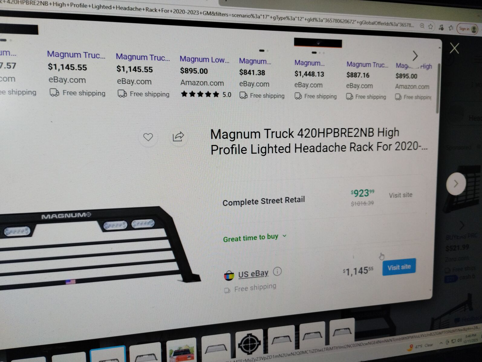 MAGNUM HEAD ACK RACK  NOT SURE  FIT MENT BUT THIS IS THE WHITH-73 W