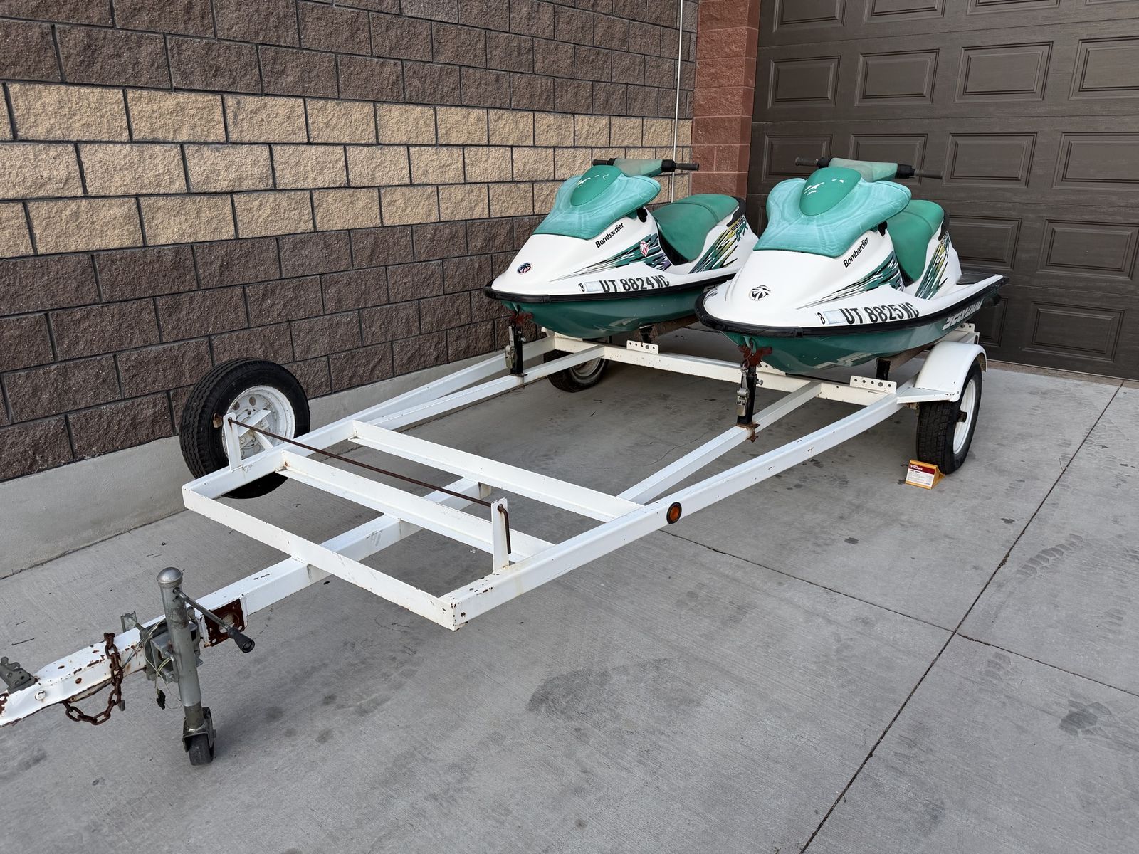 2 1996 SeaDoo SPX’s with XL trailer