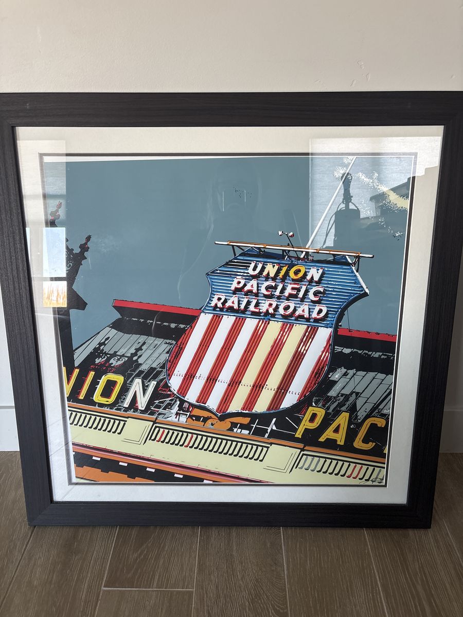 Union Pacific framed nostalgic print