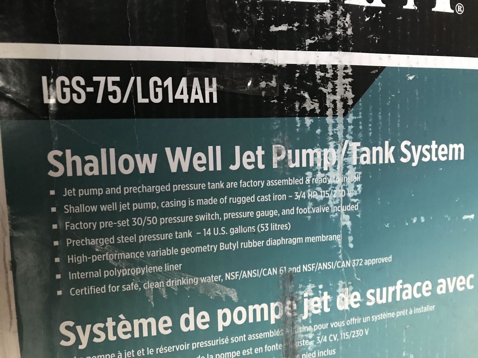 Little giant shallow well jet pump tank system WELL PUMP WATER PUMP