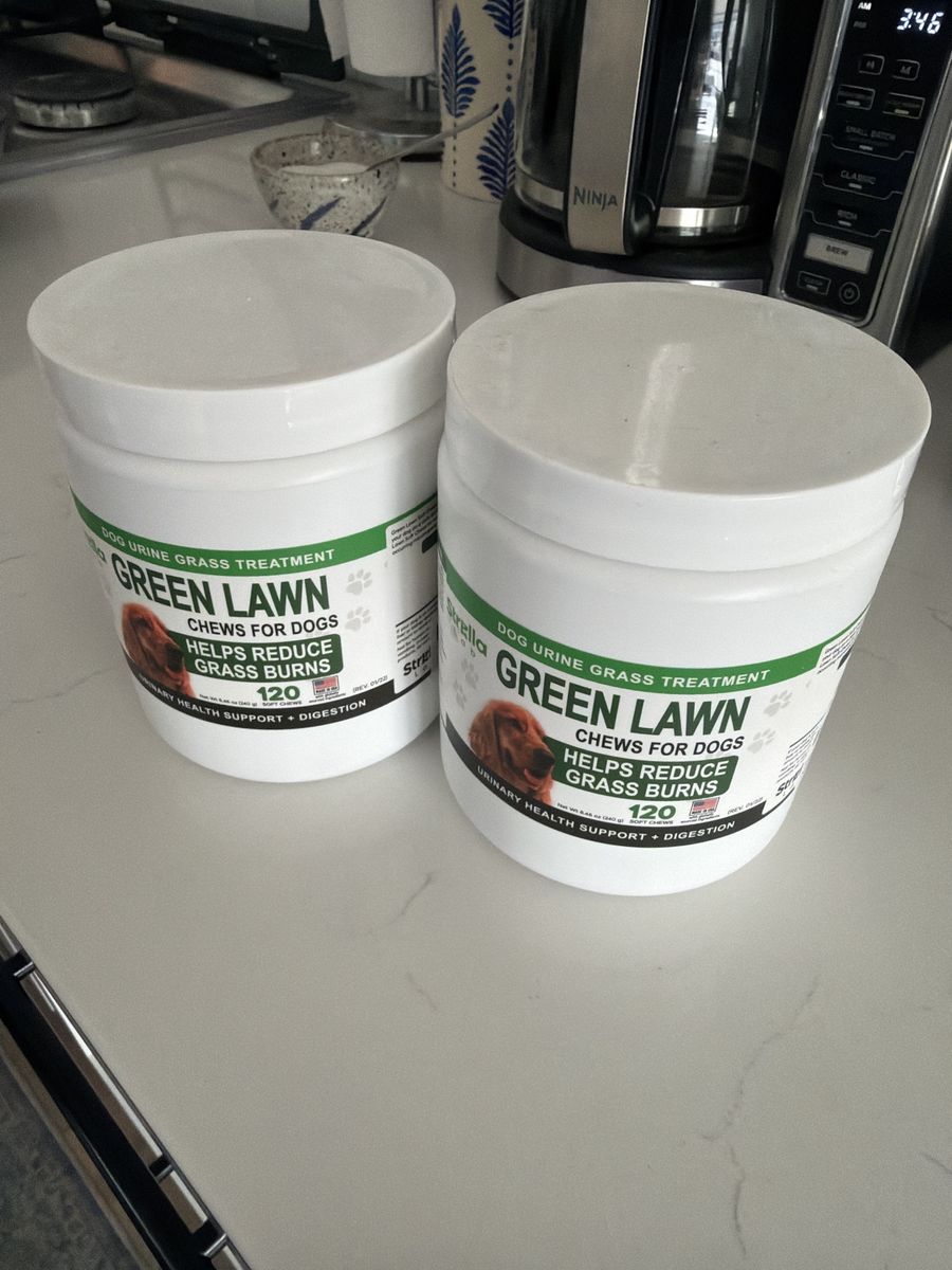 Strella LAB Green Lawn Chews for Dogs (2 Pack, 120 Count Each)