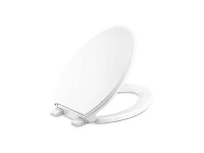 NEW KOHLER ReadyLatch Quiet-Close Elongated Toilet Seat – White, Easy Install