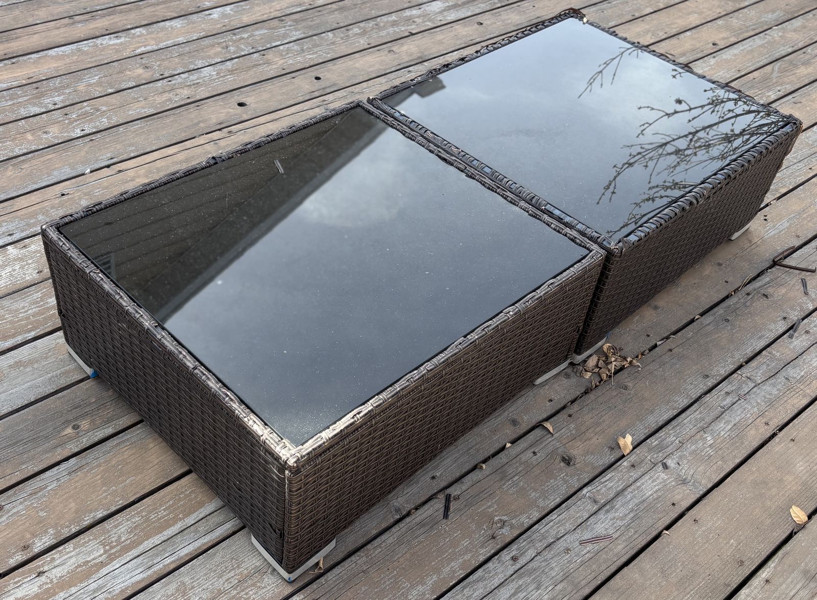 Glass Top Deck Tables