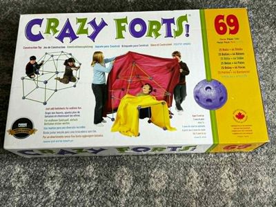 Crazy Forts! 69-Piece Fort Building Kit – 100% Complete with Box & Manual