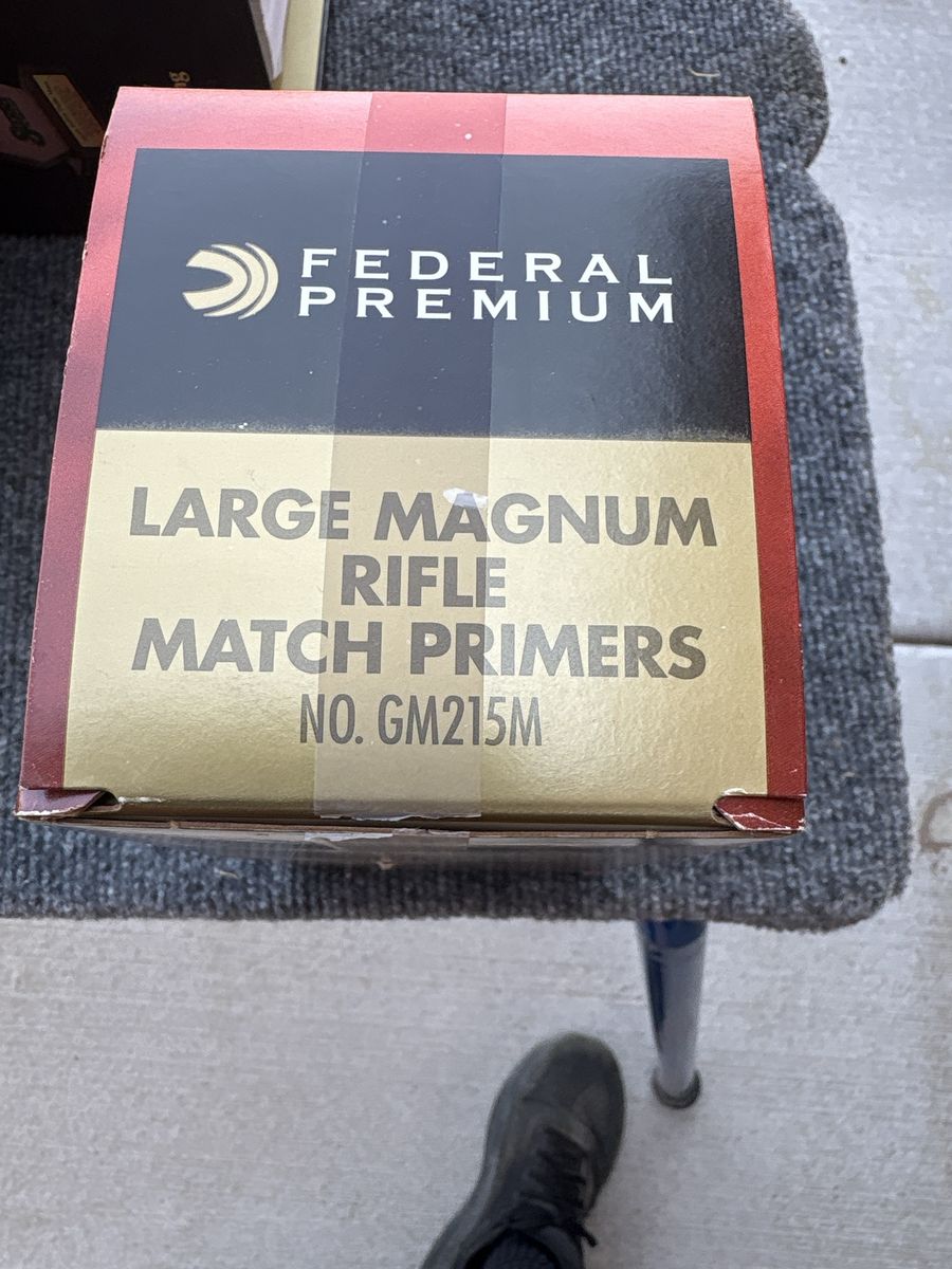 Federal Premium Gold Medal Large Magnum Rifle Match Primers No. GM215M 1000 Ct