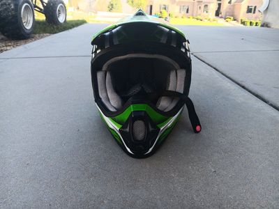 Vega Green/Black Motocross Helmet