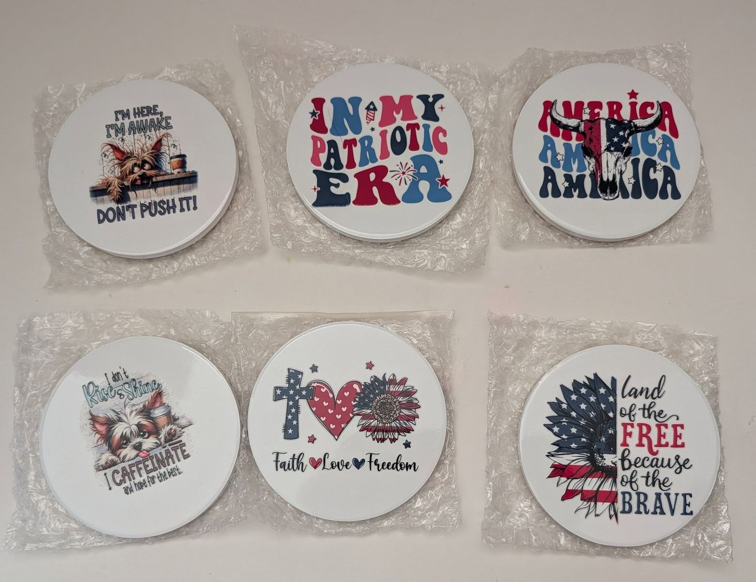 Patriotic Coasters/Home Decor