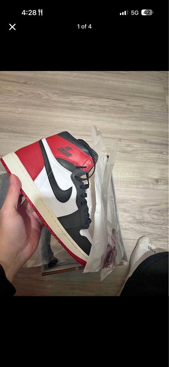 Nike Air Jordan 1 Retro High OG "Heritage" White/Red/Black Basketball Shoes sz 10 brand new