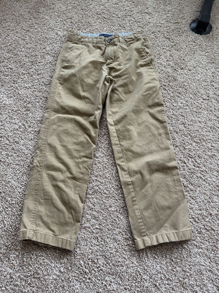 Tommy Hilfiger formal flat front khaki trousers boys 14
