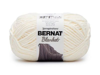 Bernat Blanket Yarn in Vintage White - 10.5 oz / 300g, 100% Polyester for Cozy Projects