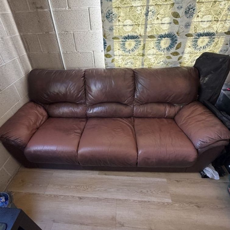 Free Brown Leather Couch