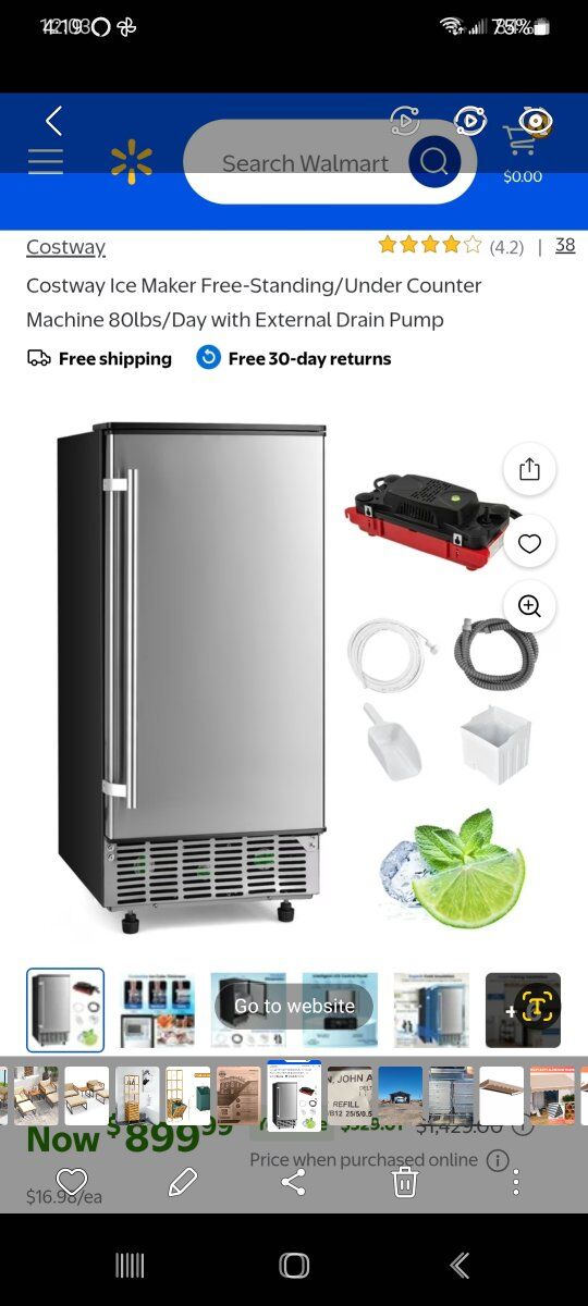 Costway Ice Maker Free-Standing/Under Counter NEW