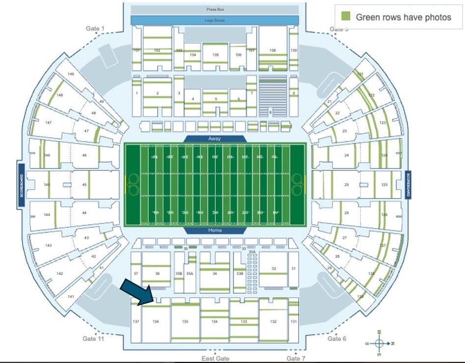 2 BYU vs Utah Tech Tix-East stands just above concourse **CHAIR BACKS**