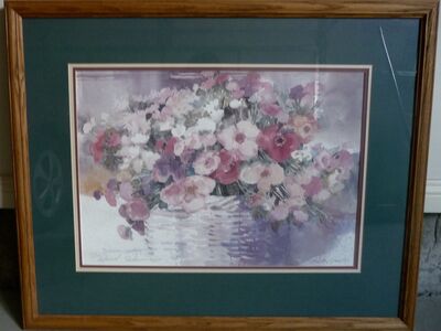 Dawna Barton Framed "WIND FLOWERS" Limited Edition Signed Lithograph w/COA