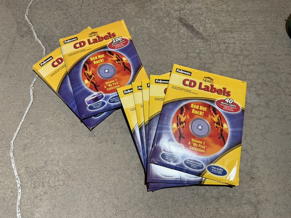 Fellows Matte CD Labels, (2) 100 packs and (5) 40