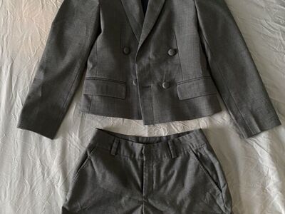 Custom-designed blazer and short set