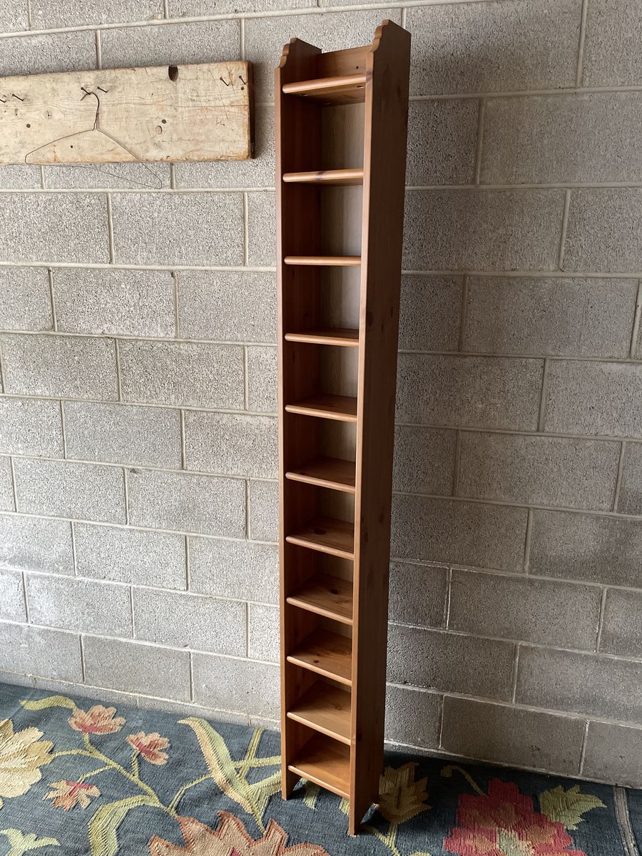 Tall Wooden Media Storage Shelf for CDs or DVDs IKEA