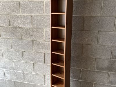 Tall Wooden Media Storage Shelf for CDs or DVDs IKEA