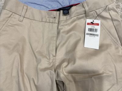 Tommy Hilfiger Women's Khaki School Uniform Pants Size 0x32 NWT
