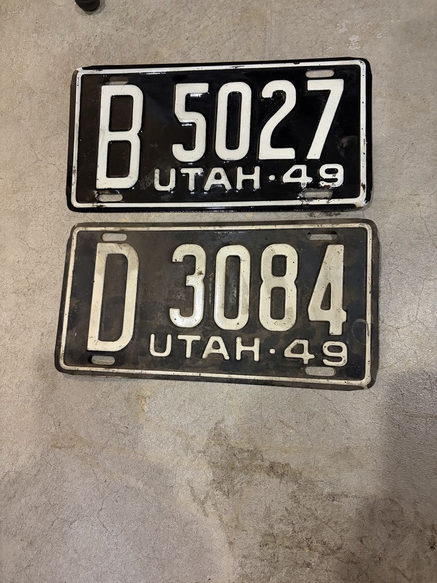1949 Utah plates