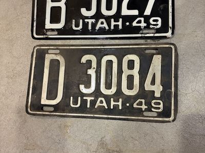 1949 Utah plates