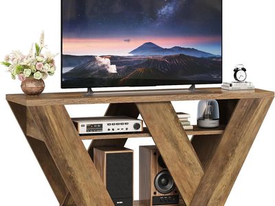 Modern Wooden TV Stand / Entertainment Center for TVs Up to 50 Inch