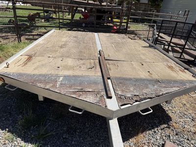 Light but sturdy flat trailer snowmobile