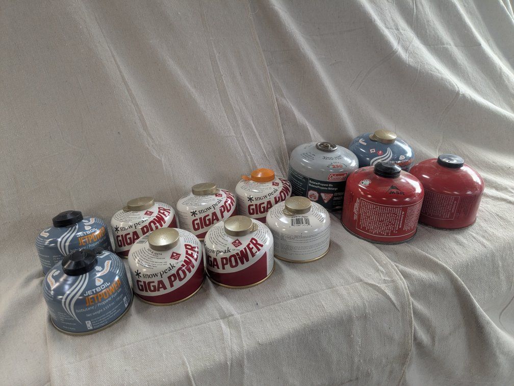 Canisters butane propane camping fuel stove iso