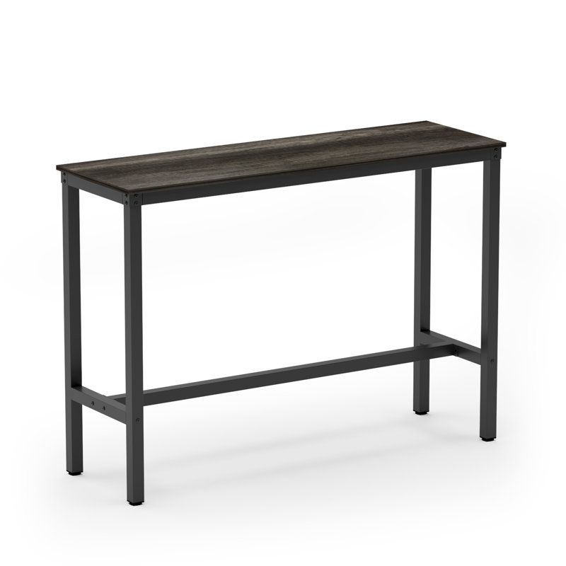 NEW Counter Height Dining Table Wood/Metal in Black, Size 39.37 H X 39.37 W X 17.71 D in