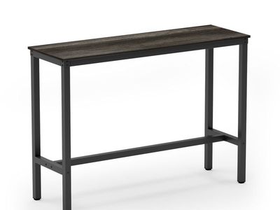 NEW Counter Height Dining Table Wood/Metal in Black, Size 39.37 H X 39.37 W X 17.71 D in