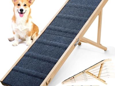 64in Dog Ramp for Bed Foldable 6 Heights