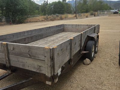 Dual Axle Wooden Utility Trailer Flatbed