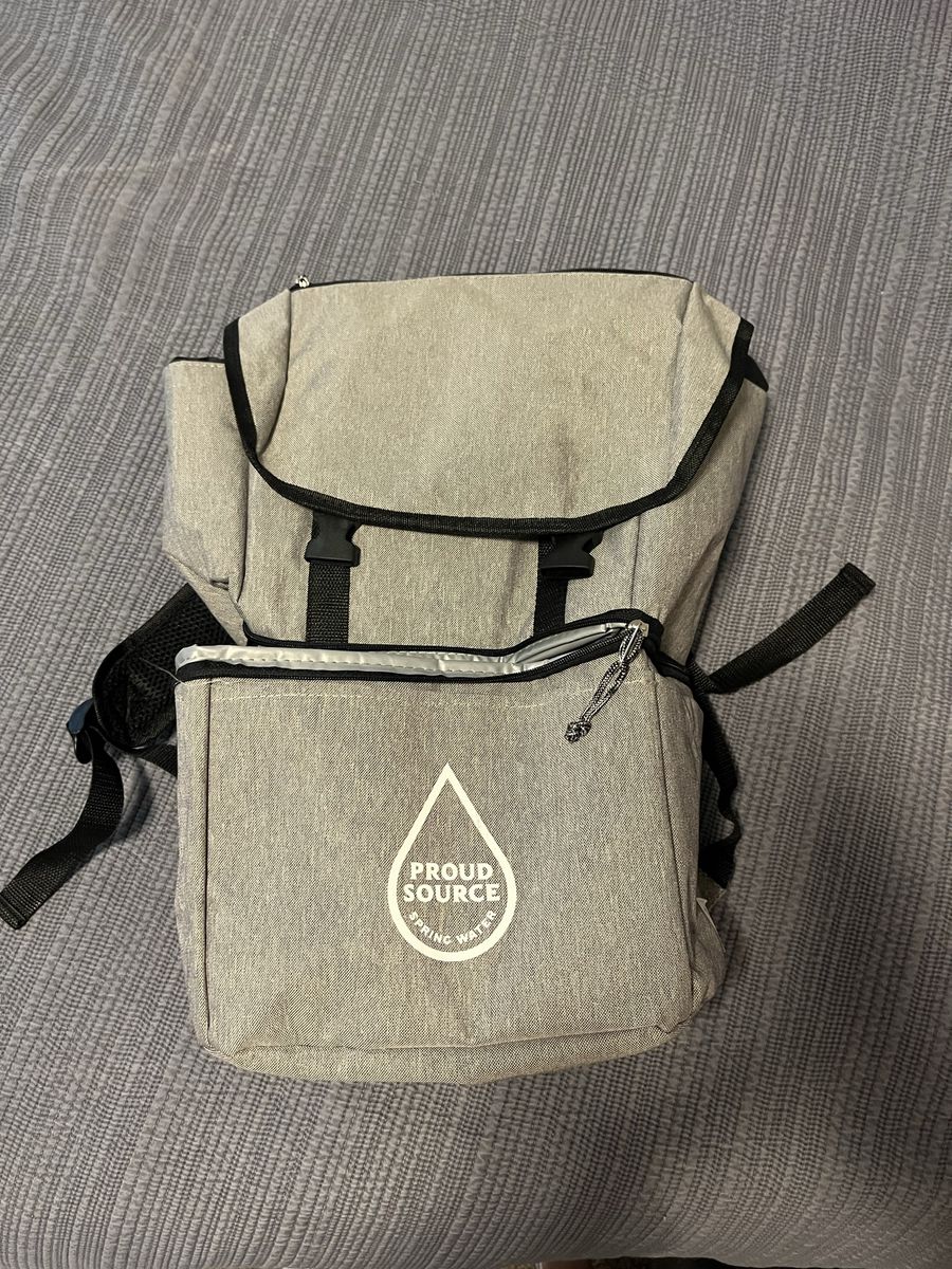 Proud Source Spring Water Insulated Cooler Backpack - Gray (New)