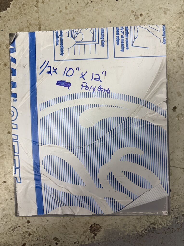 1/2 INCH LEXAN SHEET OR PLASTIC SHEET, OR POLYCARBONATE SHEET