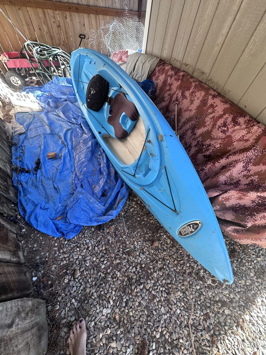 Pelican Blue Kayak - Single Person Sit-On-Top Recreational Kayak