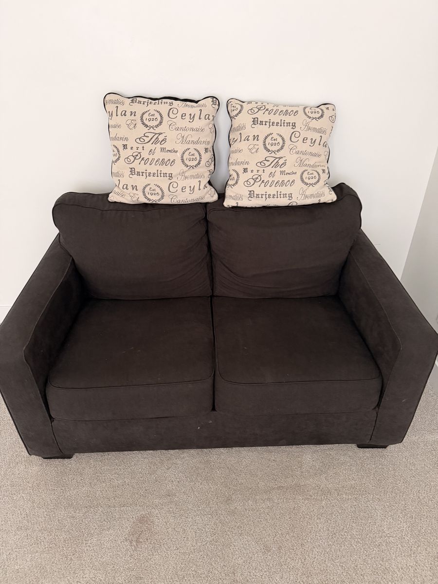 Charcoal Sofa & Pair of Armchairs