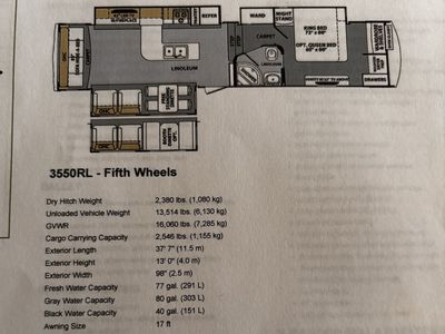 2013 Forest River Cardinal Model 3550RL
