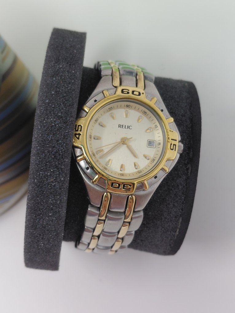 RELIC Two-Tone Watch + Gift Tin