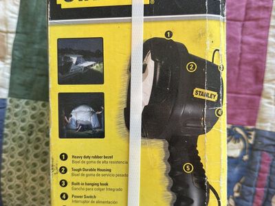 Stanley SL12VDC 1000 Lumen Spotlight with 10 ft Power Cord, Durable Housing & Hanging Hook